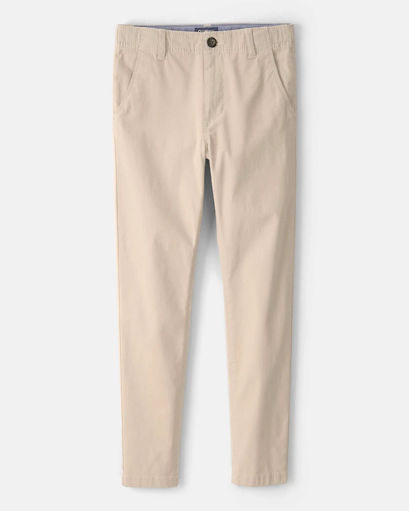 Kid Slim Tapered Chino Pants - Khaki