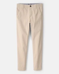 Kid Slim Tapered Chino Pants - Khaki