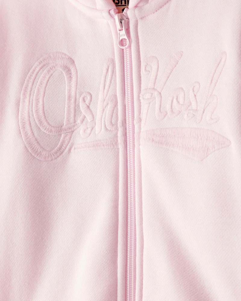 Toddler Girl Hooded Zip-Up Jacket - Pink