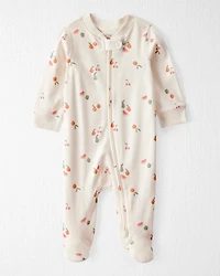 Baby Organic Cotton Fruit-Print Sleep & Play Pajamas