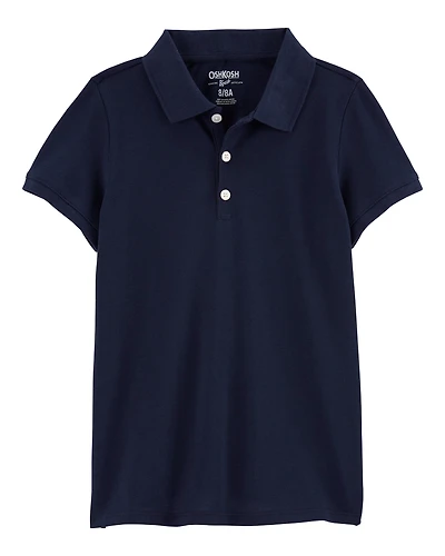 Girls Pique Cotton Uniform Polo
