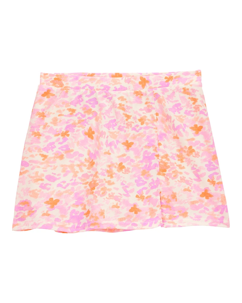 Girls Floral Golf Skort - Pink