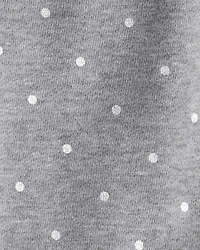 Baby Girl Polka Dot Fleece Pants - Grey