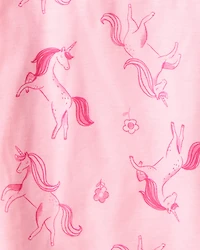 Girls 2-Pack Unicorn Hearts Nightgowns - Pink