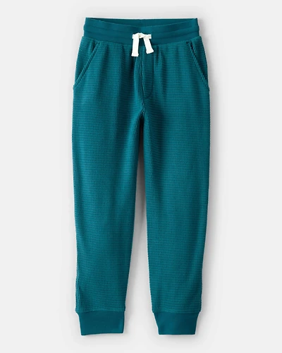 Boys Thermal Drawstring Jogger - Green