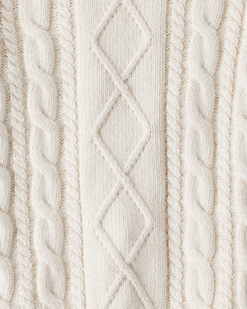 Toddler Organic Cotton Cable Knit Sweater