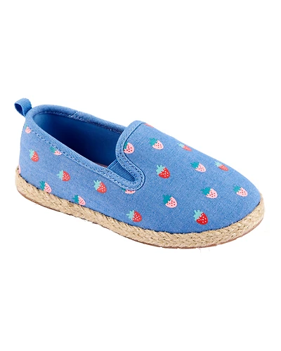 Toddler Strawberry Slip-On Casual Shoes - Blue