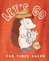 Toddler Boy Hedgehog Short-Sleeve Graphic Tee - Orange