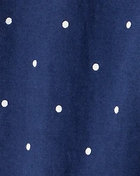 Baby Girl 2-Piece Fruit Print Cotton Long-Sleeve Bodysuit & Pant Set - Blue