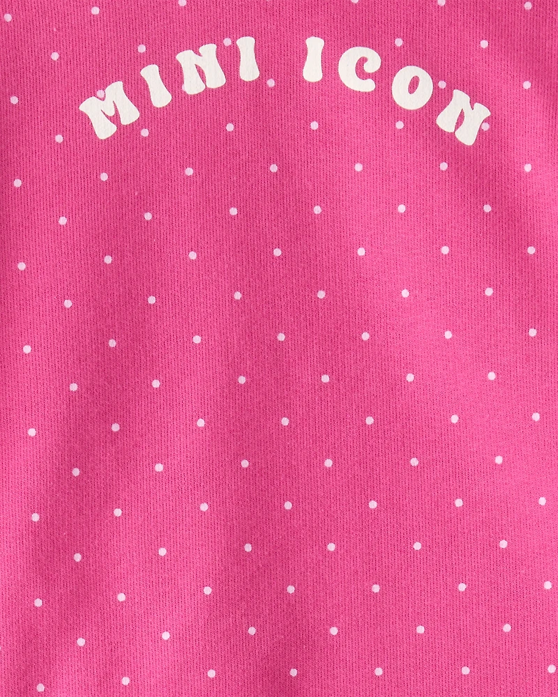 Baby Girl DayDream Fleece Mini Icon Pullover & Pant Set - Pink