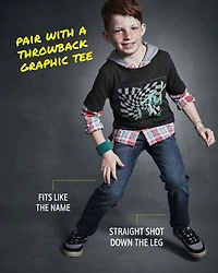 Kid Medium Blue Wash Straight-Leg Jeans
