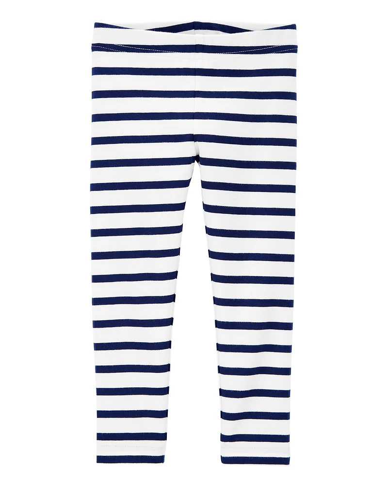 Toddler Striped Cotton Stretch Leggings