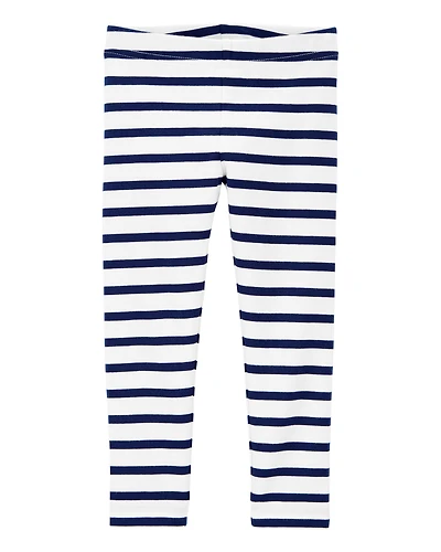 Toddler Striped Cotton Stretch Leggings