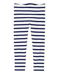 Toddler Striped Cotton Stretch Leggings