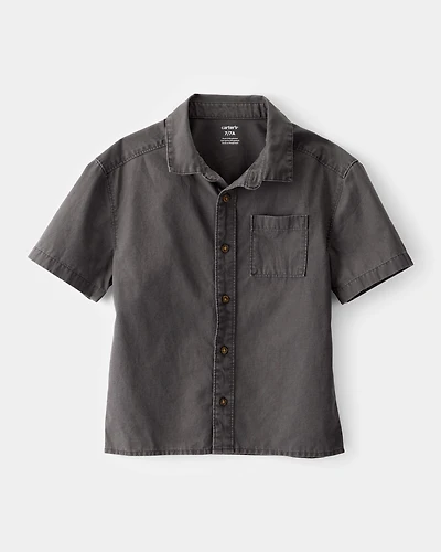 Kid Short-Sleeve Button-Down Pocket Shirt