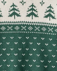 Kid Organic Cotton Evergreen Fair Isle Sweater