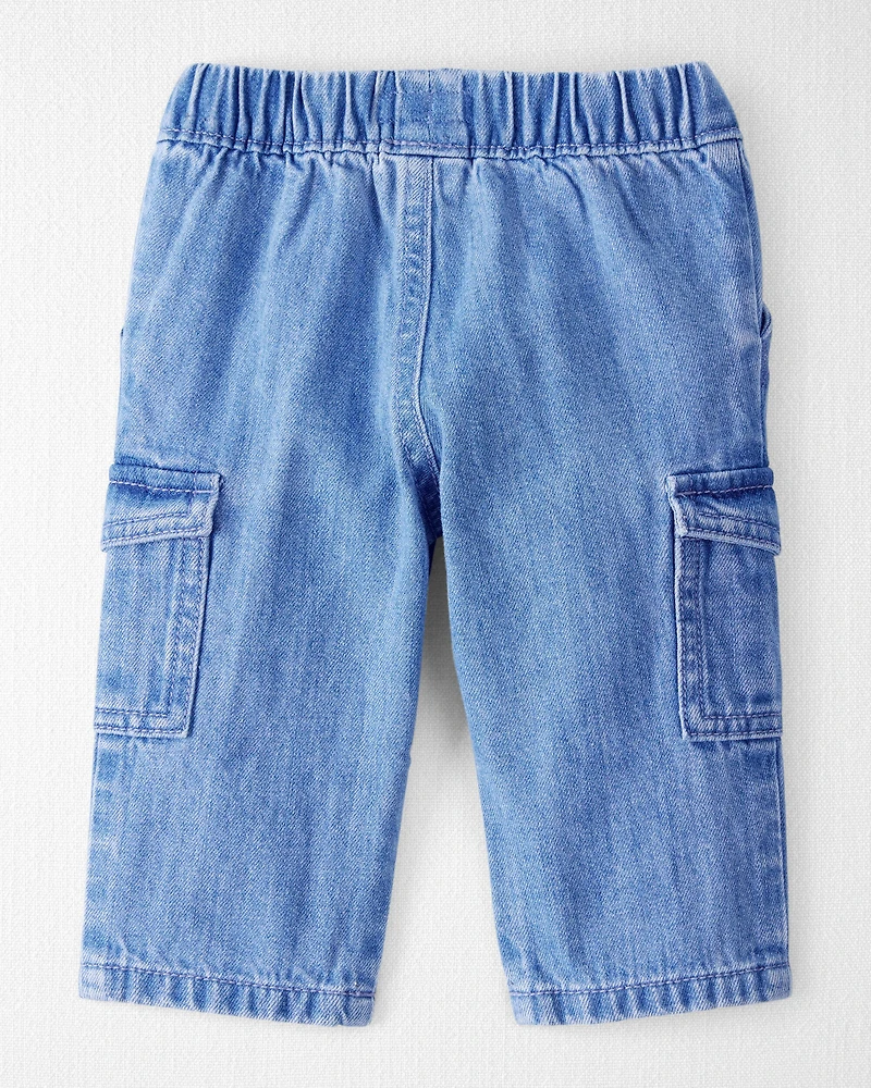 Baby Organic Cotton Denim Cargo Pants