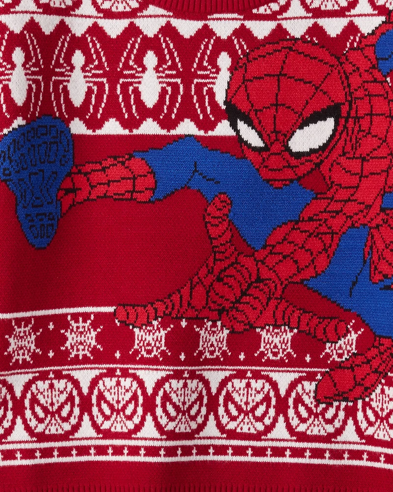Boys ©Marvel Spider-Man Long-Sleeve Sweater - Red