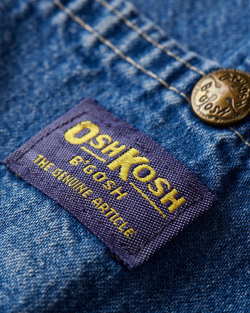 Adult Medium Vintage Denim Overalls from the OshKosh Archive Release