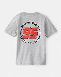 Toddler Boy 2-Piece Cars Lightening McQueen Outfit Set - Heather/Black