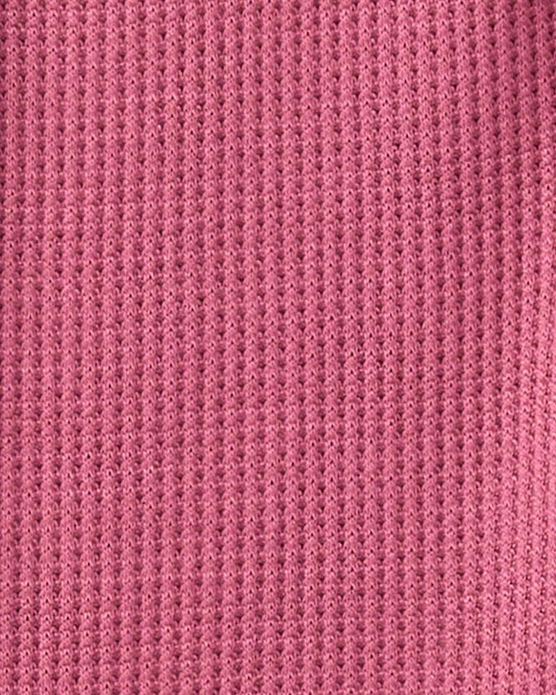 Baby Girl PurelySoft Long-Sleeve 2-Way Zip 1-Piece Pajamas - Pink