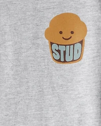 Toddler Boy Stud Muffin Long-Sleeve Graphic Tee - Grey