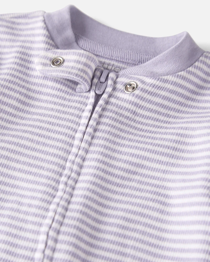 Baby  Organic Cotton Striped Sleep & Play Pajamas