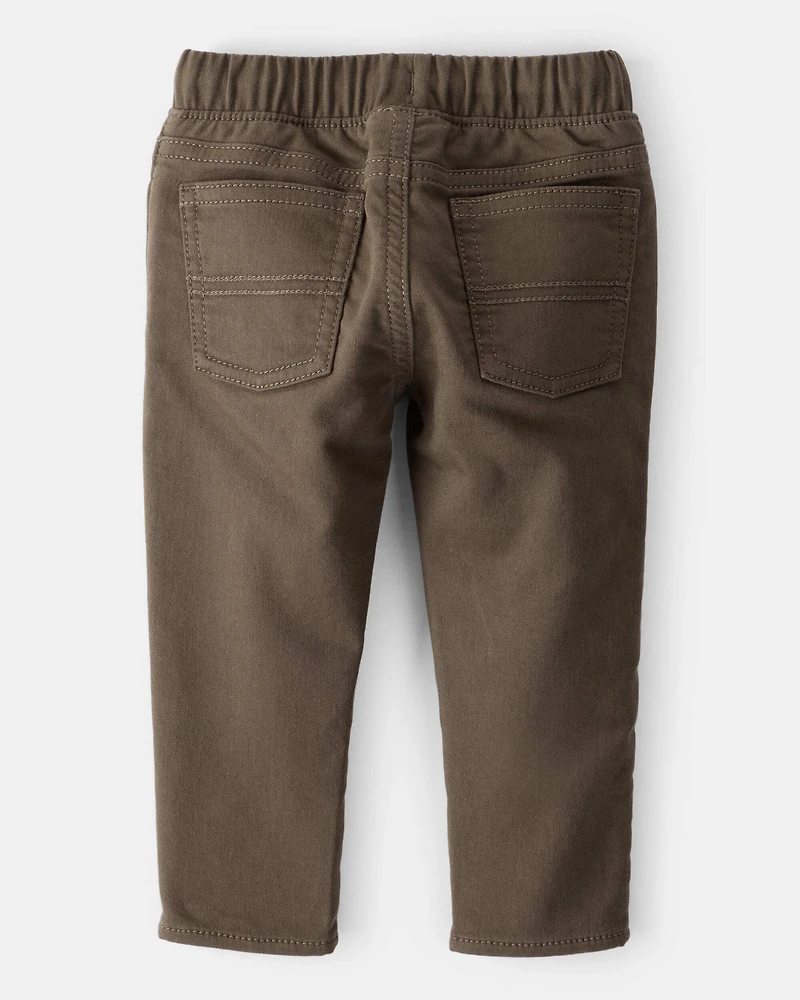 Baby Boy Cotton Pull-On Fashion Pants - Brown
