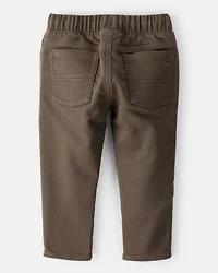 Baby Boy Cotton Pull-On Fashion Pants - Brown