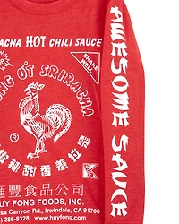 Kid Sriracha Long-Sleeve Graphic Tee - Red