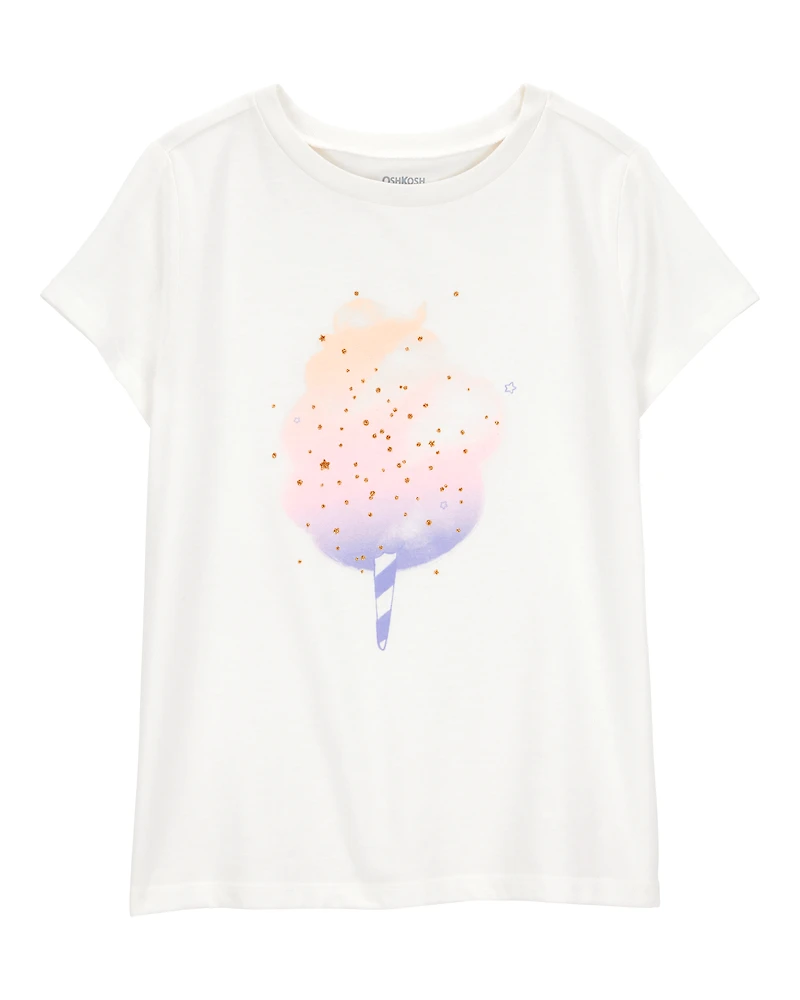 Kid Cotton Candy Short-Sleeve Graphic Tee - Ivory