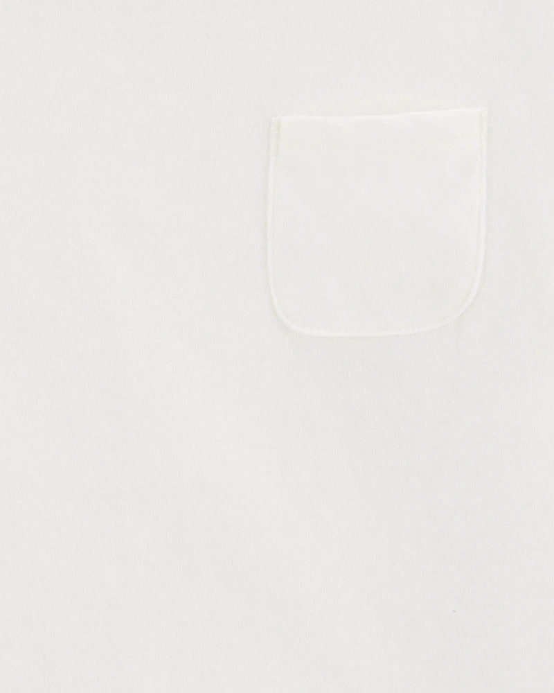 Girls Short-Sleeve Pocket Tee - White