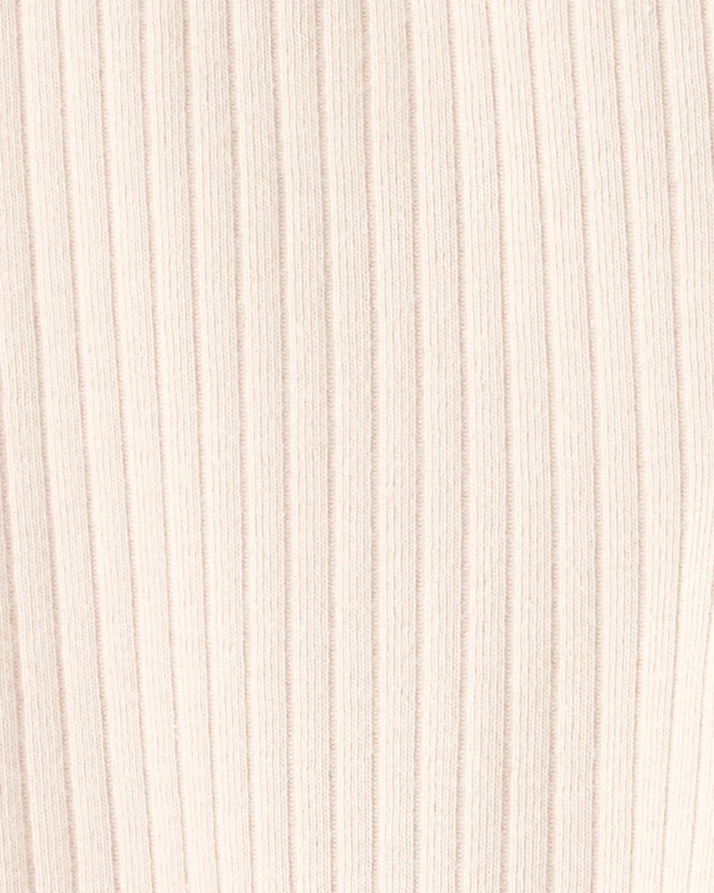 Baby Girl Cotton Ribbed Stretch Leggings