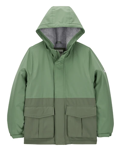Boys Midweight Color Block Jacket - Green