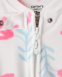 Baby Girl Floral DreamPlush Snug Fit 1-Piece Pajamas