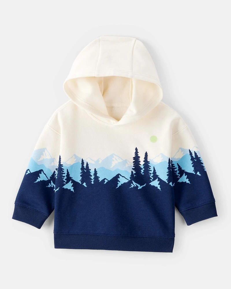Baby Boy Mountain Print Hoodie