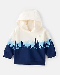 Baby Boy Mountain Print Hoodie