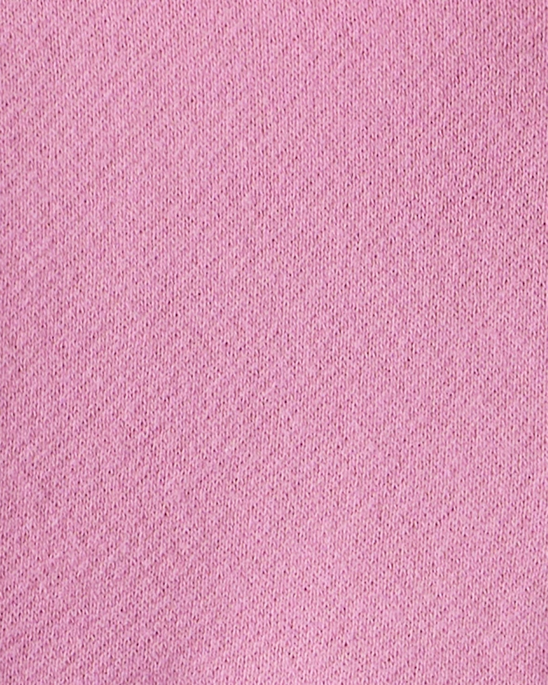 Baby Girl Long-Sleeve Quarter-Zip Pullover Sweatshirt - Pink