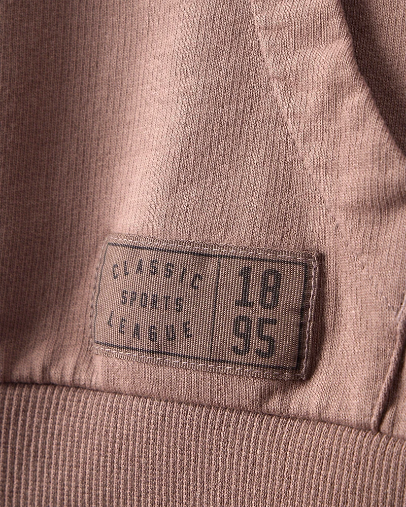 Boys French Terry Hoodie - Brown