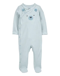 Baby Bear Snap-Up Cotton Sleep & Play Pajamas