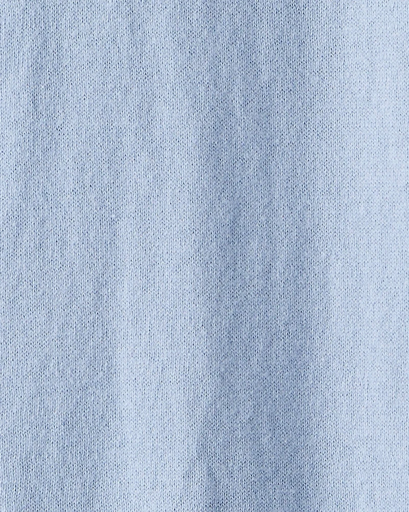 Boys Long-Sleeve Polo Sweater - Blue