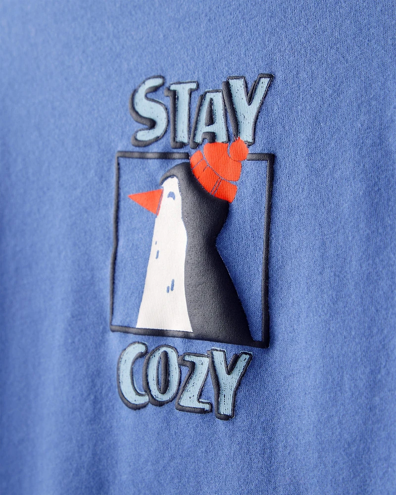 Toddler Boy Penguin Graphic Tee - Blue