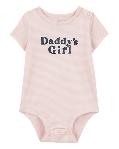 Baby "Daddy's Girl" Short-Sleeve Bodysuit - Pink
