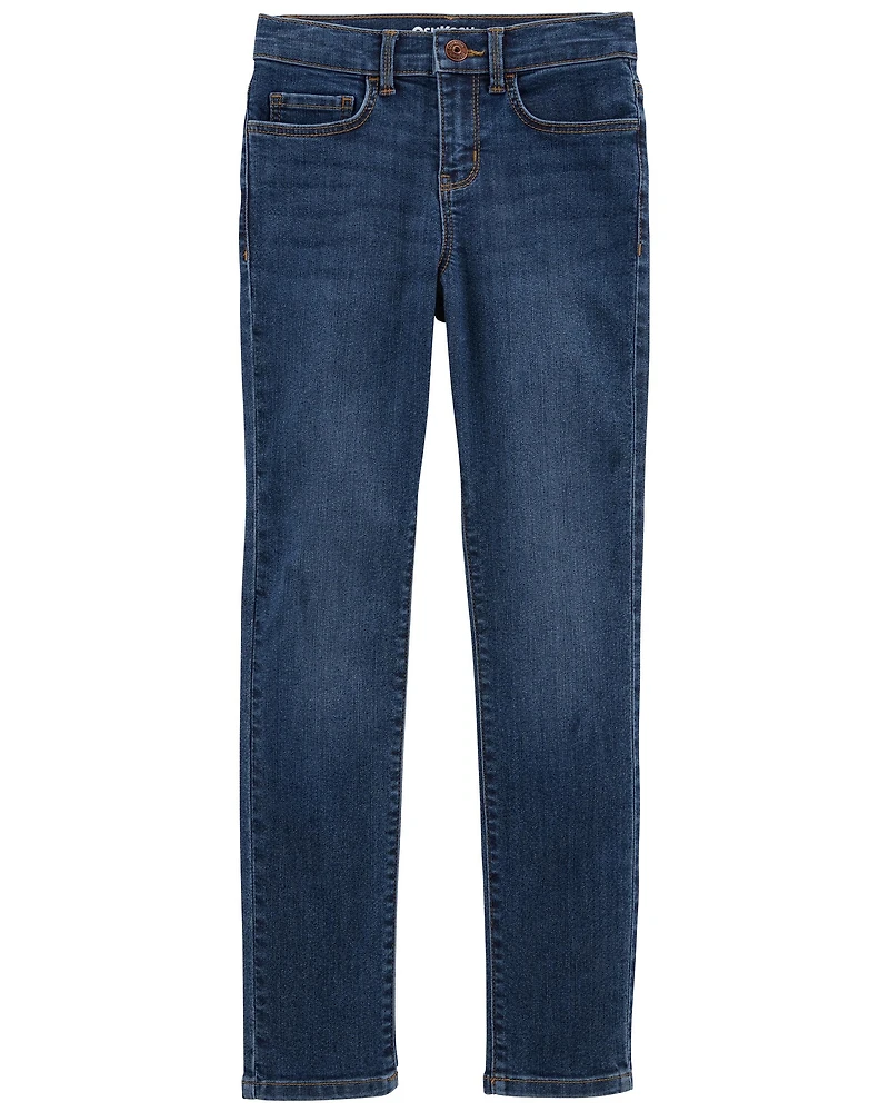 Kid Dark Blue Wash Super Skinny-Leg Jeans