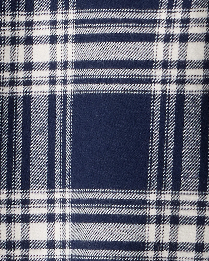 Toddler Organic Cotton Button-Front Flannel Shirt