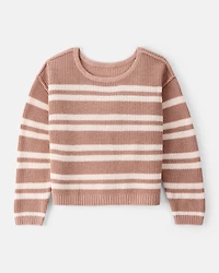 Girls Long-Sleeve Sweater - Brown
