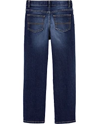 Kid Dark Wash Husky-Fit Classic Jeans