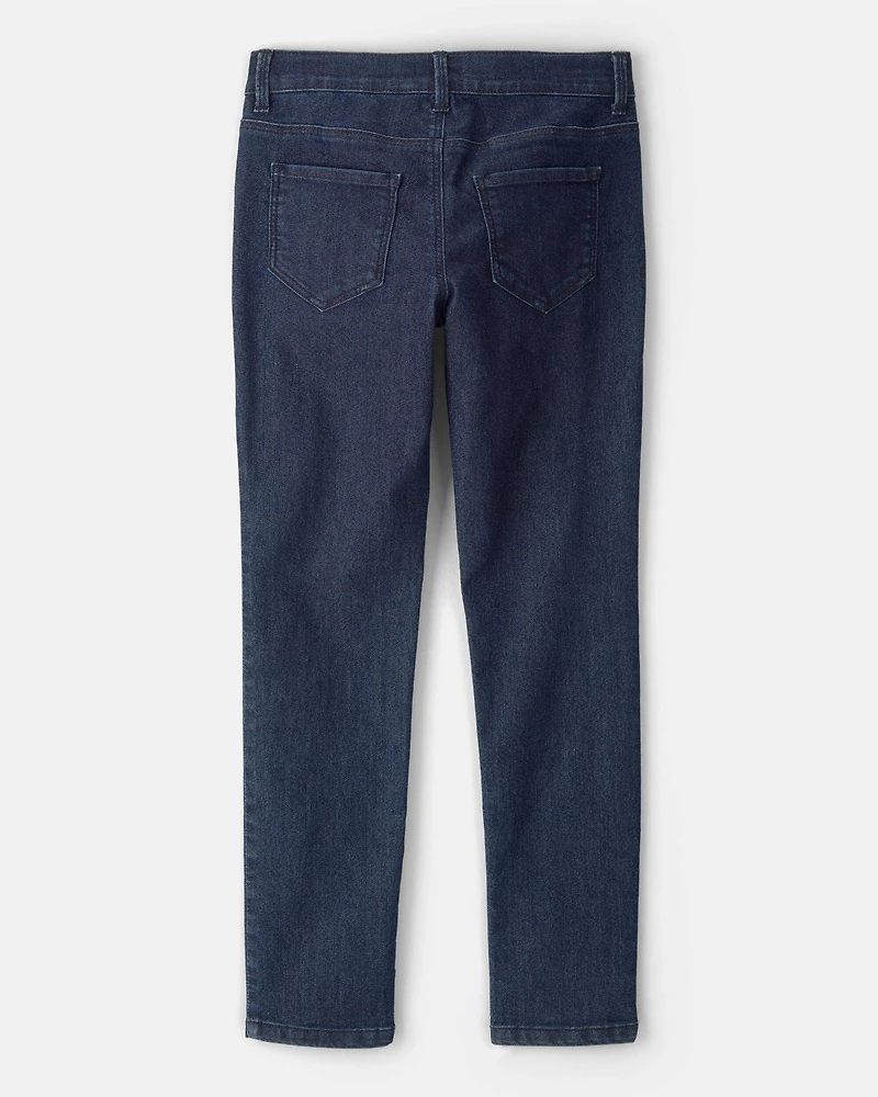 Kid Dark Blue Wash Skinny-Leg Jeans