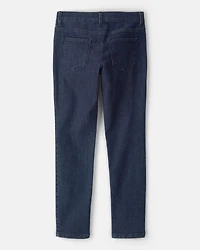 Kid Dark Blue Wash Skinny-Leg Jeans