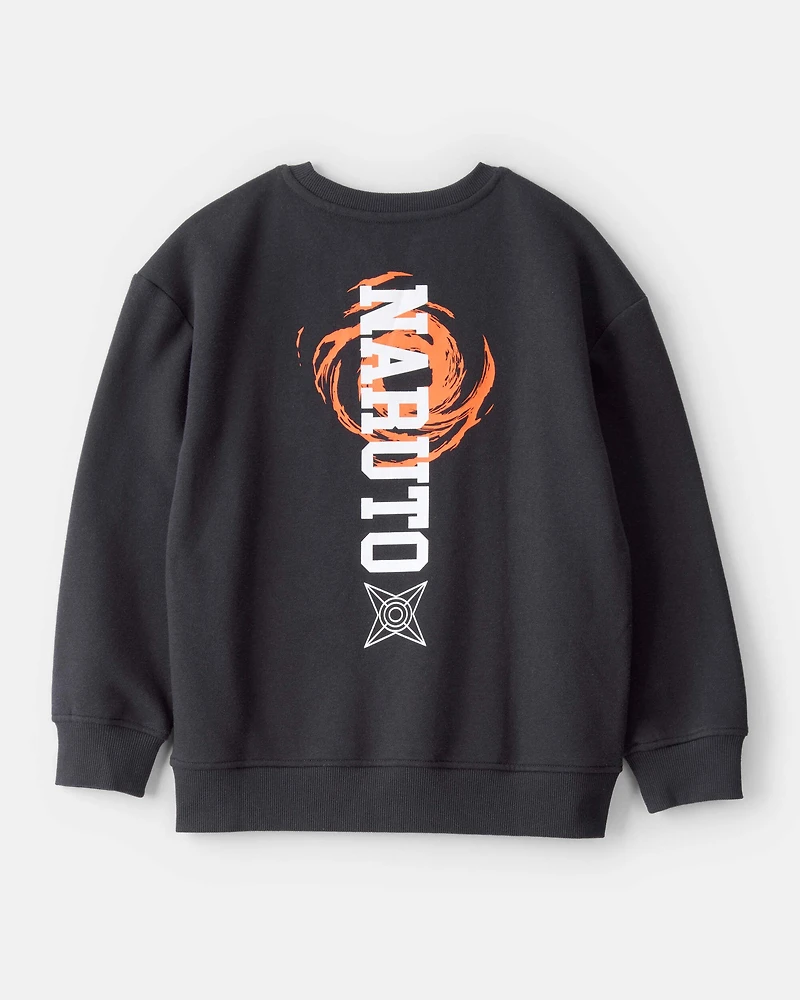 Boys Naruto Anime Pullover Sweatshirt - Black